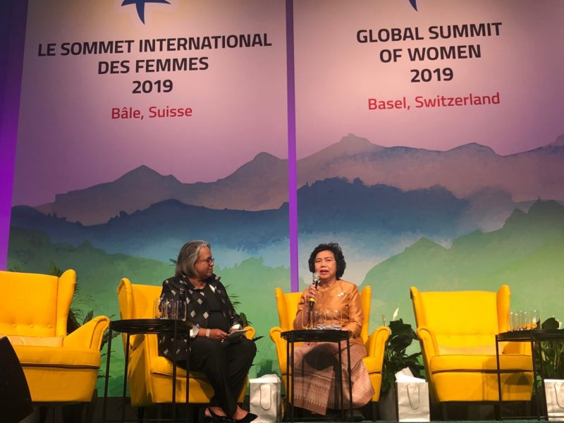 ดร.วันดี กุญชรยาคง จุลเจริญ ประธานสภาสมาคมสตรีแห่งชาติ ในพระบรมราชินูปถัมภ์และในฐานะ CEO ของ SPCG ได้รับเกียรติ เชิญร่วมเวทีเสวนาในงาน “ 2019 Global Summit of Women” in Basel, Switzerland.