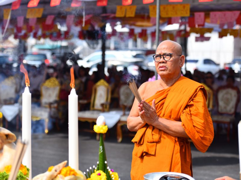 นครปฐม  วัดไร่ขิงพระอารามหลวงบวงสรวงก่อนพิธีเททองหล่อพระพุทธรูป7องค์ วันมาฆบูชา