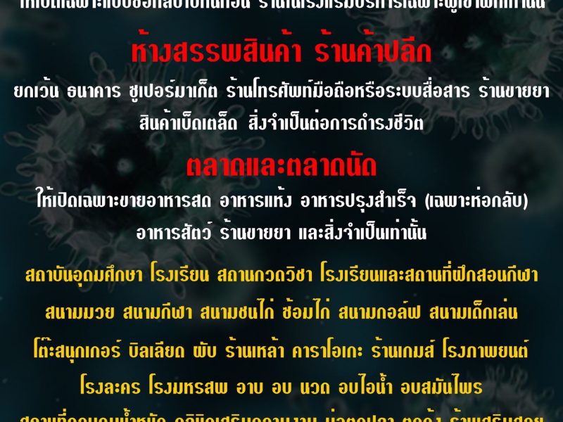 นครปฐม ประกาศปิดสถานที่เสี่ยงไวรัส COVID-19 จังหวัดนครปฐม อัพเดทล่าสุด!!! ตั้งแต่บัดนี้เป็นต้นไป จนถึงวันที่ 30 เมษายน 2563