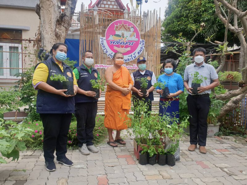 พช. สมุทรปราการ สานพลัง น้อมนำหลัก “บวร” สร้างความมั่นคงทางอาหาร ปลูกผักสวนครัว