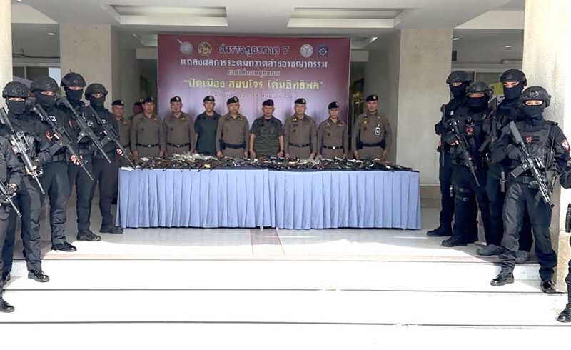นครปฐม    ผบช.ภ.7แถลงผลการระดมกวาดล้างอาชญากรรม แผนยุทธการ“ปิดเมือง สยบโจร โค่นอิทธิพล”