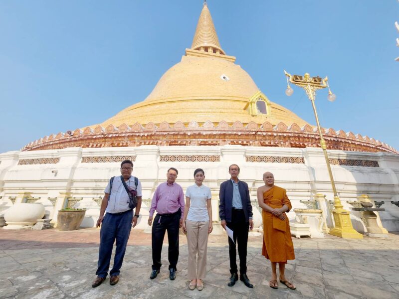 นครปฐม  ผู้ว่าฯลงพื้นที่ตรวจสอบองค์พระปฐมเจดีย์ หลังจากเหตุแผ่นดินไหว