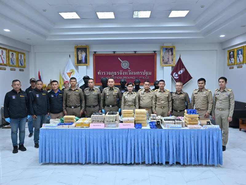 นครปฐม บูรณาการทุกภาคส่วน จับกุมผู้ต้องหาในคดียาเสพติด ภายใต้ปฏิบัติการ พิทักษ์นครปฐม ทลายเครือข่ายยาเสพติด